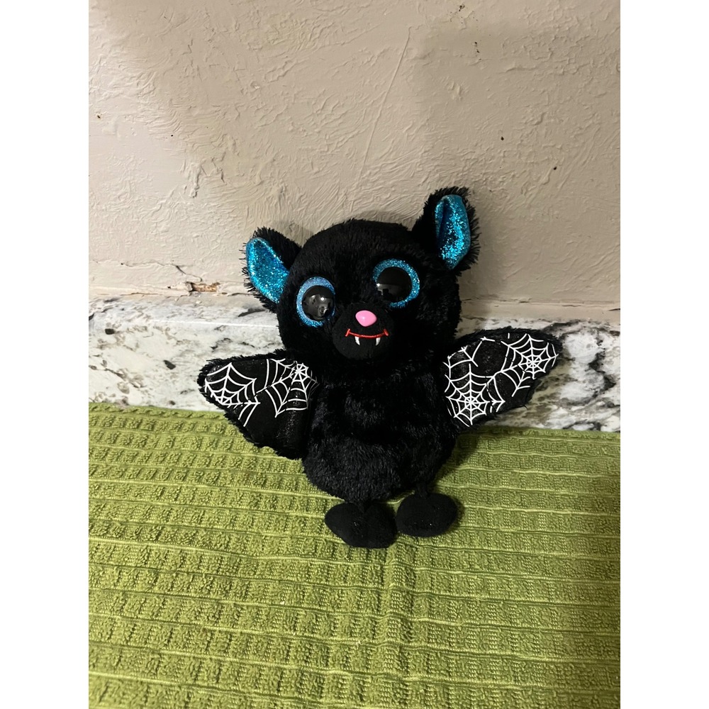Ty Beanie Batrick the Bat Halloween‎ 2024 Blue Glitter Eyes Plush 6 inch